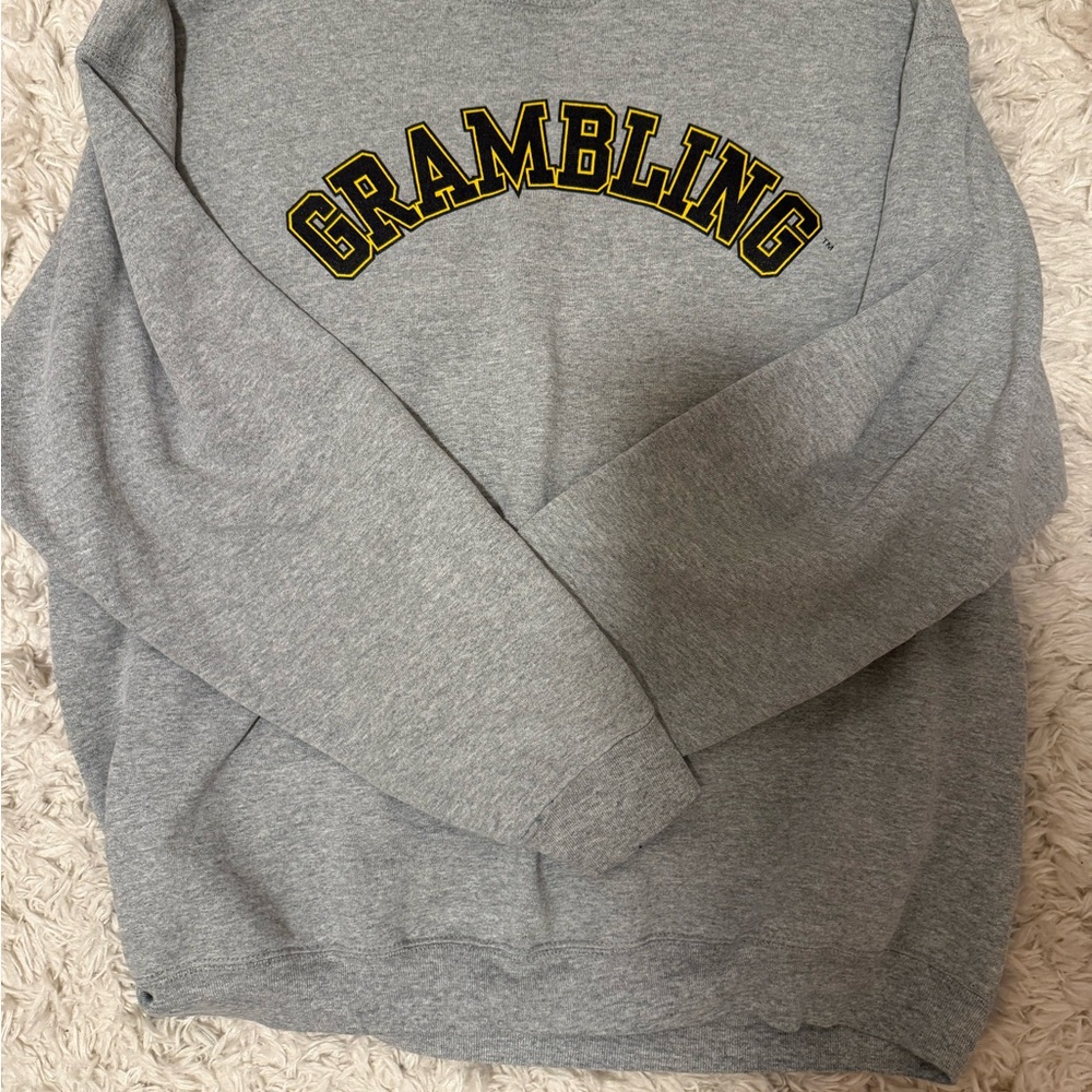 Fruit of the Loom Gray Sweatshirt with Black and Gold Lettering